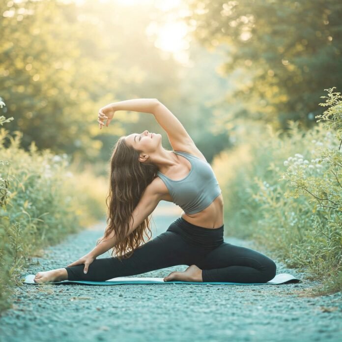 Calm Yoga Woman in Nature