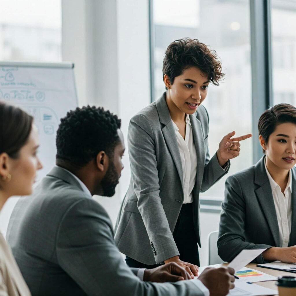 Diverse Team Meeting Close-Up