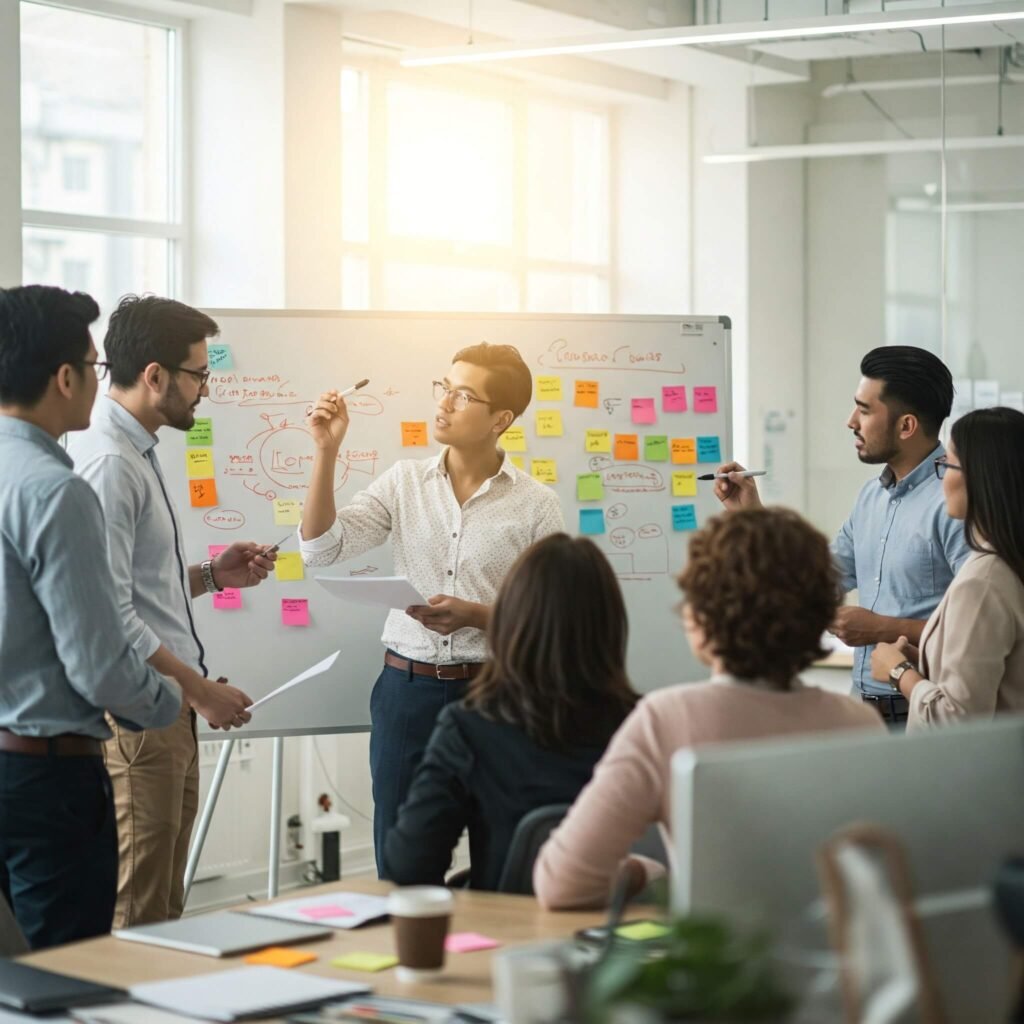 Collaborative Teamwork in Bright Office