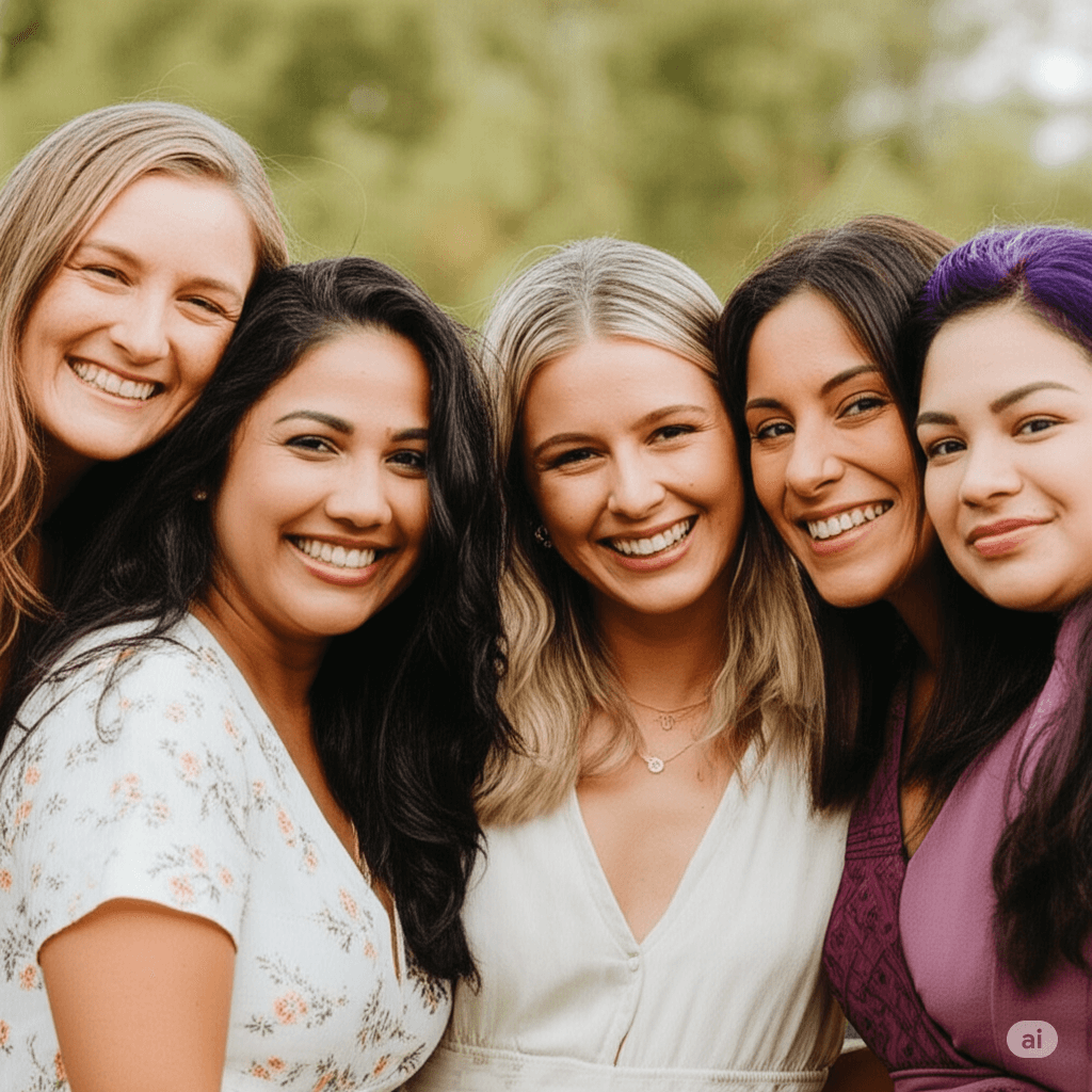 Confident Diverse Women: Authentic Smiles