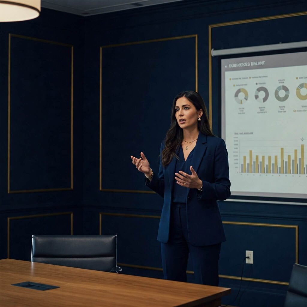 Female Founder Pitching to Investors