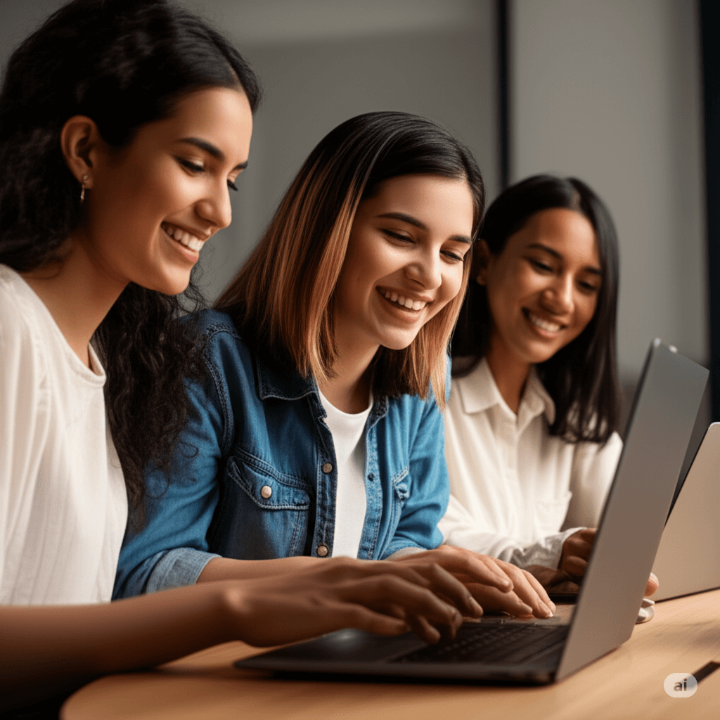 Diverse Women Coding Collaboration