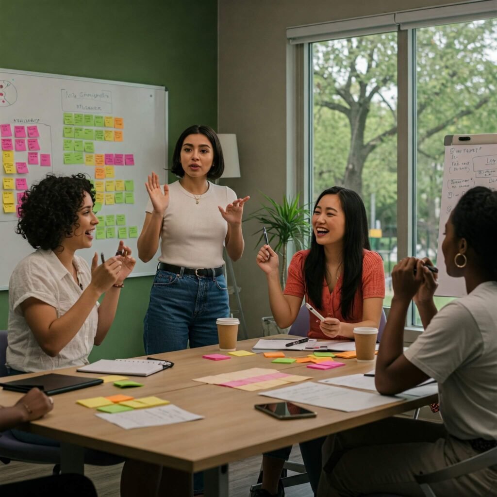 Women Brainstorming in Creative Meeting