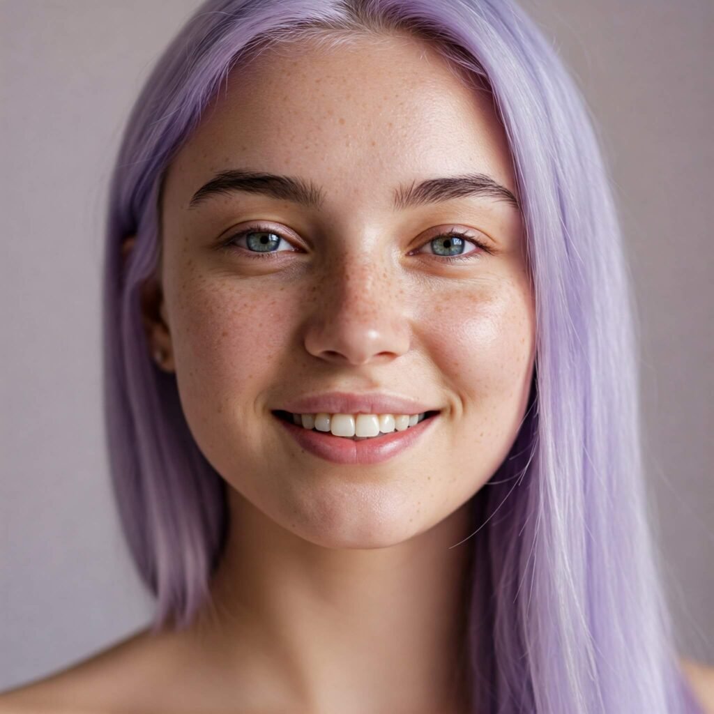 Freckled Woman Portrait