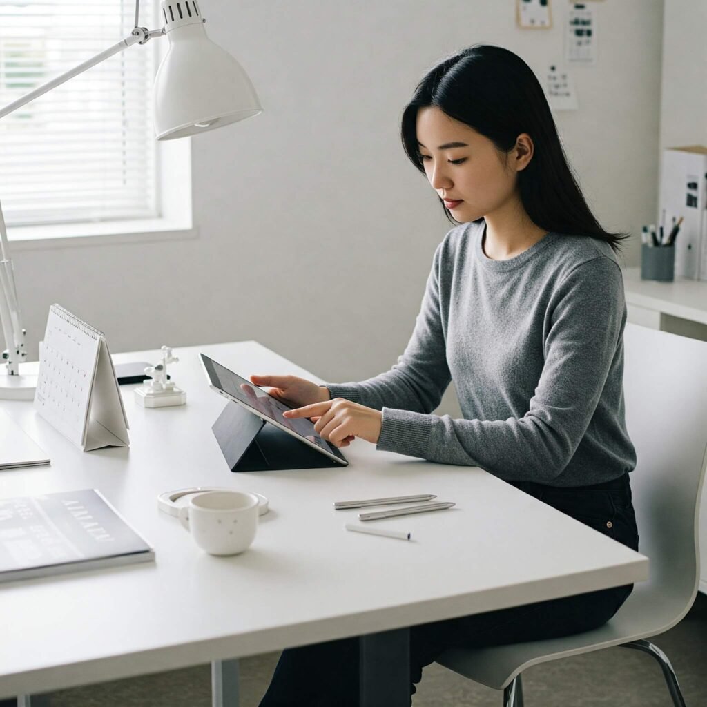 Organized Woman Managing Time
