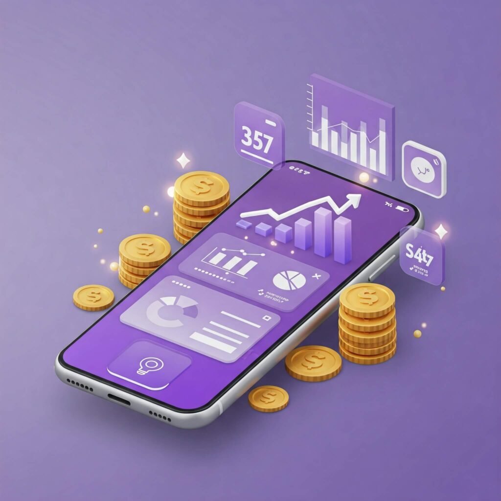 Modern Investment App on Phone