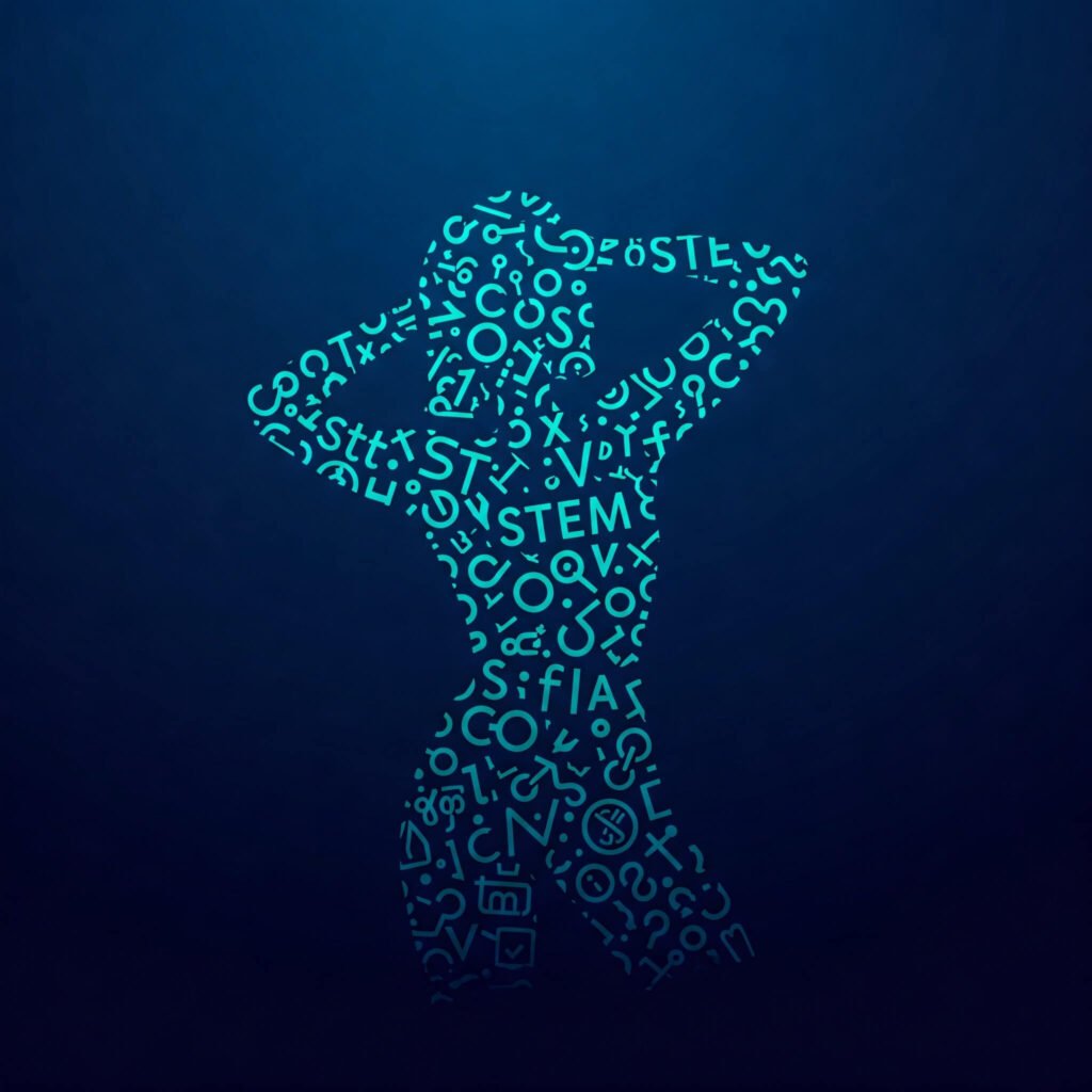 Woman Silhouette Tech Graphic