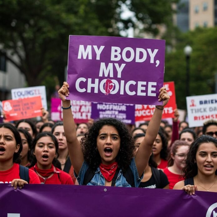 Reproductive Rights Rally: Woman's Powerful Choice