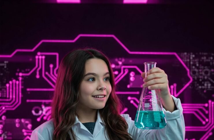 Encouraging Girls in Science and Tech: My Clumsy, Honest Tips to Get Them Hyped Girl in Lab Coat with Beaker