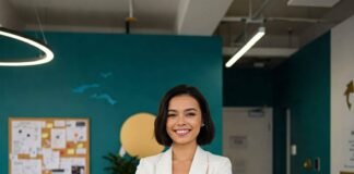 From Side Hustle to Empire: Female Founders Speak Confident Female Founder in Teal & Gold Office