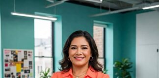 How to Start a Business as a Woman—Without Burning Out Confident Entrepreneur in Bold Office