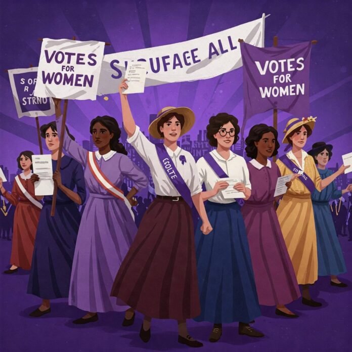 suffrage women voting past present