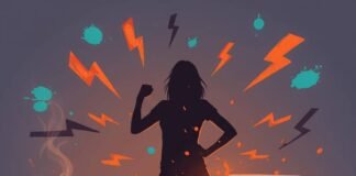 Women in Power: Real Stories of Leadership That Inspire A chipped mug, glowing typewriter, and power-posing woman silhouette.