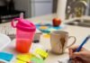 Balancing Kids and College: Real Tips from Moms Who Did It A slightly blurry, high-resolution shot of a cluttered kitchen counter.