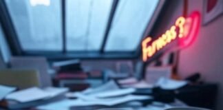 Equal Pay for Equal Work: My Messy Dive into Industry Pay Gaps Chaotic desk with torn paycheck, chipped mug, papers, flickering "Fairness?" sign, mismatched sock.