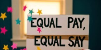 Understanding Feminist Policy in Today’s Political Climate "Feminist desk with 'Equal Pay, Equal Say' sign and 'Smash the Patriarchy' mug.""Feminist desk with 'Equal Pay, Equal Say' sign and 'Smash the Patriarchy' mug."