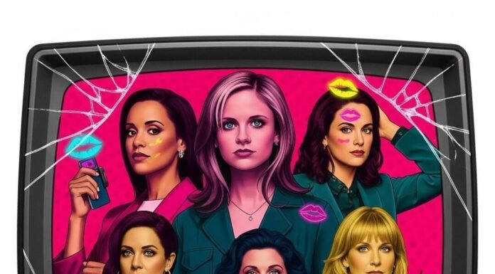 10 TV Shows That Empower Women Through Strong Leads A vibrant, pop-art style collage of powerful female TV characters.