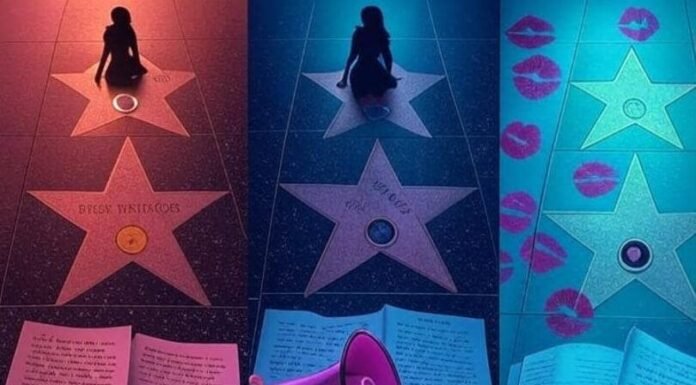 Is Hollywood Really Changing? A Feminist Perspective Hollywood feminism triptych: star silhouette, director chair, neon "Women Run This Show" sign.