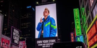 Are Ads Still Sexist? A Deep Dive into 2025 Campaigns "Times Square chaos: gender-neutral model billboard, crumpled ad, glowing phone."